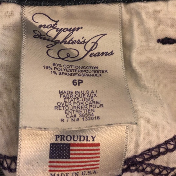 Not Your Daughters Jeans Womens, Indigo Blue 6P - Picture 3 of 8